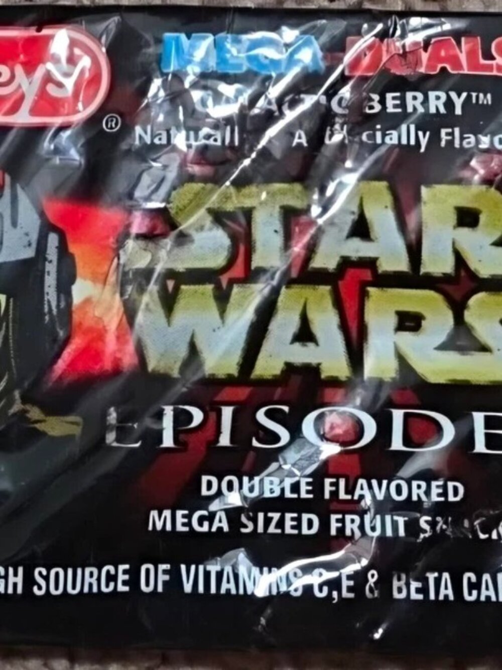 Farley's Star Wars Episode I Fruit Snacks Wrapper/Pouch Orig